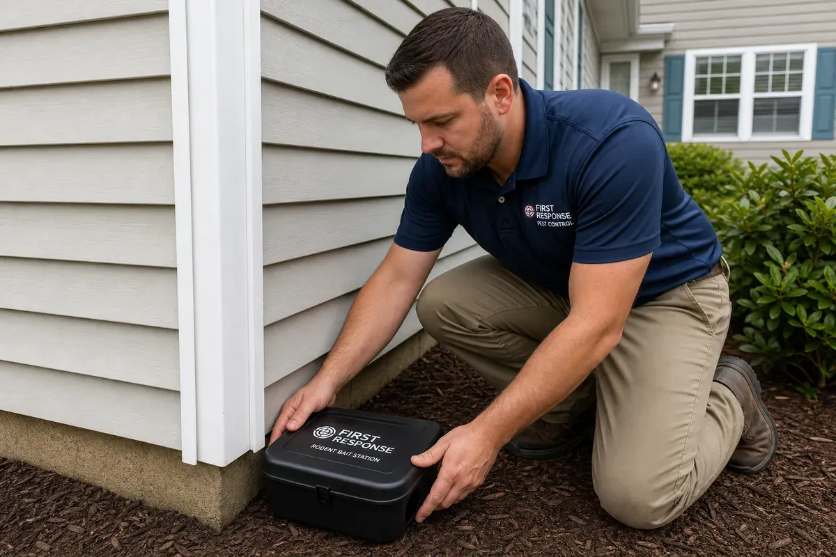Same Chesapeake, VA property after inspection-first pest treatment