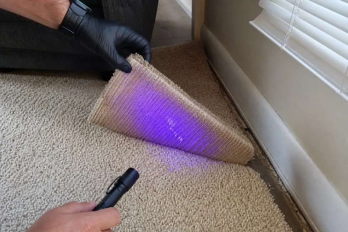 Same Hampton, VA property after inspection-first pest treatment
