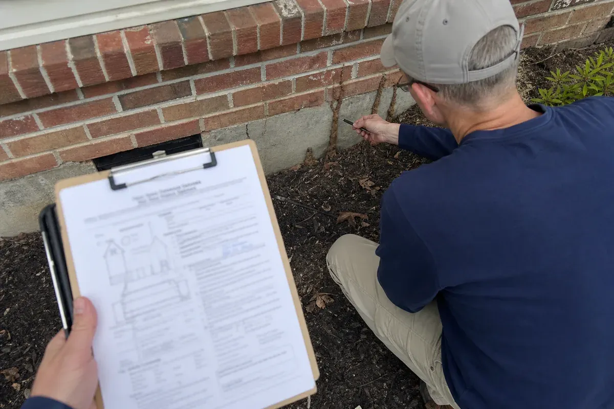 Documented termite inspection report after professional evaluation